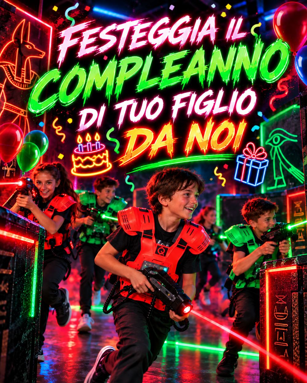 Festa di compleanno con lasergame a Giussano